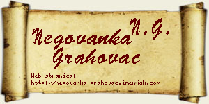 Negovanka Grahovac vizit kartica